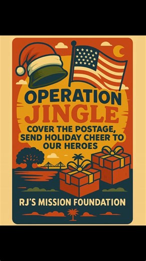 🎄✉️ Christmas Cards for Troops 2025 🇺🇸 It’s that time again — let’s send some home to our heroes overseas! ❤️ Every year, RJ’s Mission Foundation helps fund sending 10,000 cards and care packages to deployed troops. We need your help covering the postage to get them there. 💌 Your donation = a message from home 🎁 Your support = holiday cheer for our heroes Help us cover the postage and send love across the world this Christmas. 🎅 👉 Donate, share, and be part of the mission. www.rjsmissionf