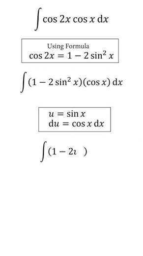 Integral of cos2x cosx – product-to-sum method