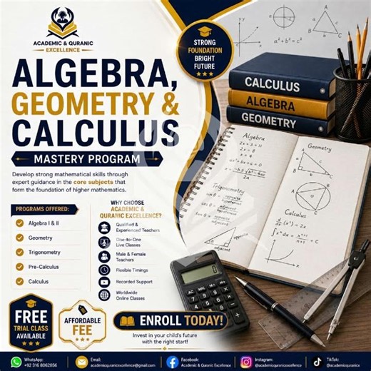 Algebra, Geometry & Calculus