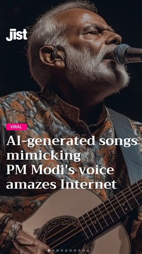 10K views · 153 reactions | AI-generated songs mimicking PM Narendra Modi's voice are going viral on social media. The YouTube channel WildPoonia is gaining popularity for presenting Bollywood and Punjabi songs in the Prime Minister's distinctive tone. #narendramodi #ai #voice #music #bollywood #viral | Jist | Facebook