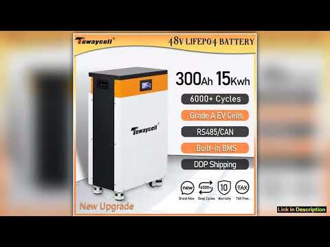 Tewaycell 48V 512V 300Ah 15KWh Lifepo4 Battery Pack Powerwall 310Ah Builtin BMS ESS Home Energy