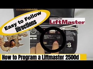 LiftMaster 2500 Garage Door Opener Electronic Limits/ Force Programming