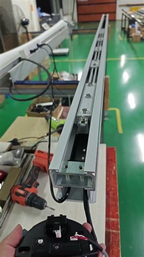 Heavy door opener, automatic sensor sliding door. Linear magnetic drive sliding system.