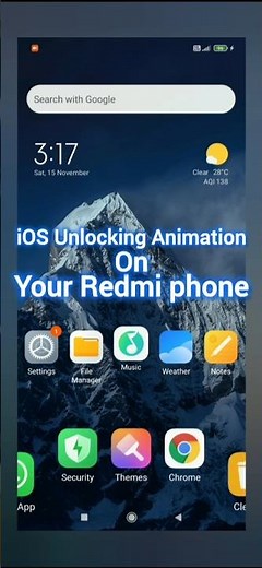 iOS unlocking animation on Any xiaomi phone #respect