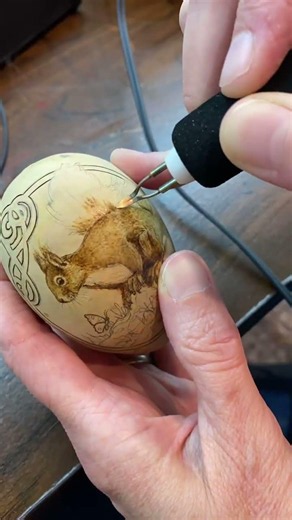 Cute Squirrel Art Gourd Pyrography #gourds