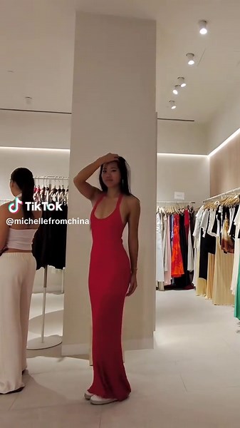 Trying a $240 dress from Kookai #kookai #australia #tryonhaul #tryon #reddress