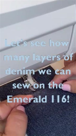 7.6K views · 63 reactions | Making bags and other projects with thick seams can be tricky if you don't have the right machine. Do you sew a lot of denim or other heavy-duty fabrics? We are using the Emerald 116 and have no problem sewing through a lot of layers! | Husqvarna Viking North America | Facebook
