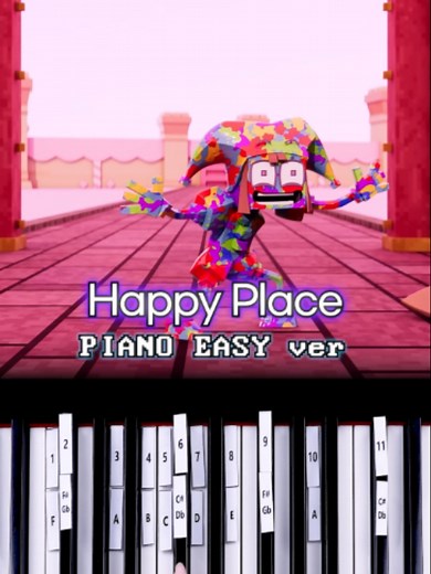 Happy Place 피아노 건반 11개로 쉽게 연주하기 (초간단 커버)