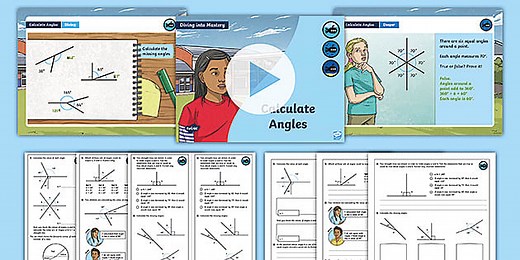 Year 6 Diving into Mastery: Step 2 Calculate Angles Teaching Pack