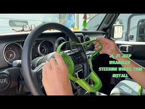 STEERING WHEEL ACCENT COVER TRIM INSTALL JL JT JEEP WRANGLER