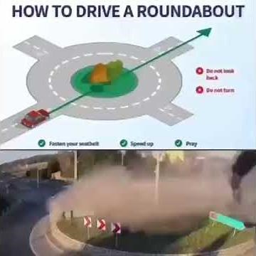 How to drive a roundabout meme