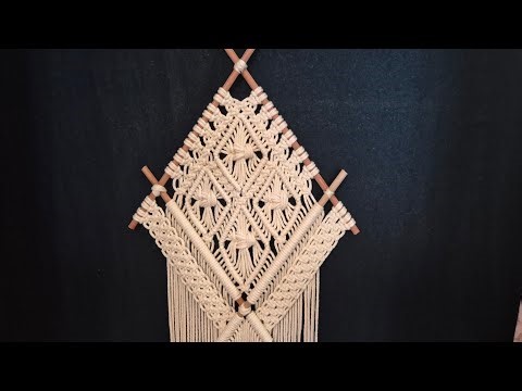 Macramé wall hanging design #macrametutorial #macrame #tutorial #diy #handmade #diymacrametutorial