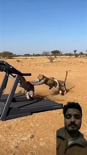 When leopard using a running machine 😂 #funny #shorts