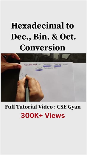 Learn the easy shortcut to convert Hexadecimal to Decimal, Binary & Octal 🔢💡