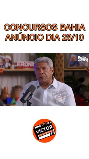 Victor Gammaro - Notícias de Concursos | No dia 28/10, quando comemora-se o dia do servidor público, a Bahia terá anúncio de concursos do Executivo local, de acordo com informações... | Instagram