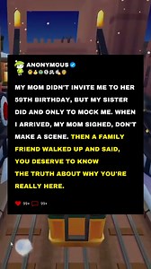 4.3K views · 68 reactions | My Mom Didn't Invite Me To Her 59th Birthday, But My Sister Did Reddit Stories #redditstories #shareyourstory #redditcommunity #realpeoplerealstories #reddittales #redditadventures #redditinsights #redditexperiences | Real Life Diaries | Facebook