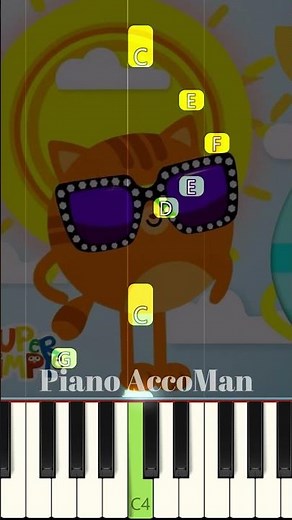 Sunny Day, Come and Play With Me – Super Simple Songs | Piano Tutorial (Short) ☀️🎹