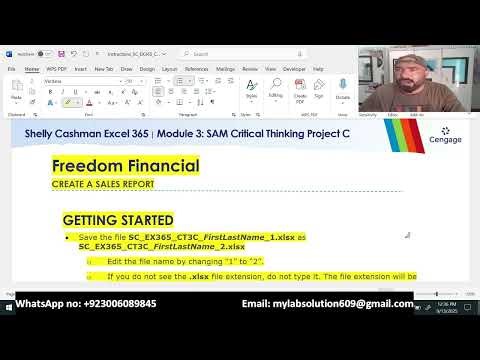 Shelly Cashman Excel 365 | Module 3: SAM Critical Thinking Project C Freedom Financial