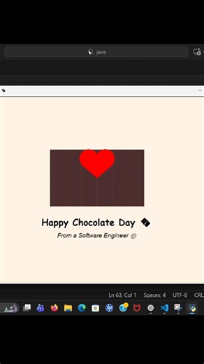 python code on chocolate day 🍫 #lovesong #coding #python
