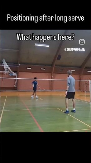 Where to stand after a long serve – badminton court position tip