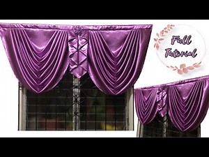 SWAG CURTAIN | How To Make A Swag Curtain Valance | A Beautiful Swag + Free Pattern | Full Tutorial