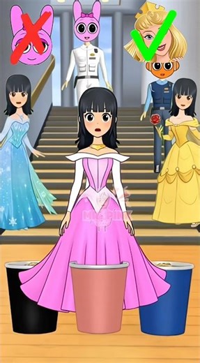 CHOOSE RIGHT COLOR DISNEY PRINCESS #ytshorts #sakuraschoolsimulator #mobilegame #trendingshorts