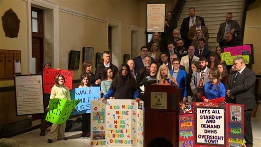Supporters of child welfare reform rally at State House as bill remains in limbo