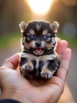 Adorable Mini Husky Being Cute & Mischievous! 🐶💙