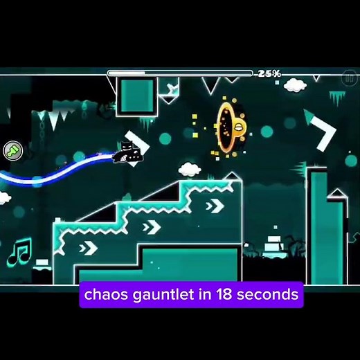 The entire chaos gauntlet in 18 seconds. #gd #geometrydash #geometri #geometry #geometry_dashplay