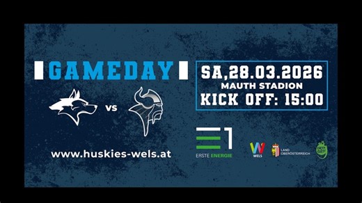 Livestream: Huskies Wels vs. Vienna Vikings 2 | Division 1 Start