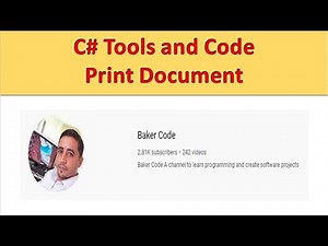 C# Code and Tools Series - PrintDoc Tools