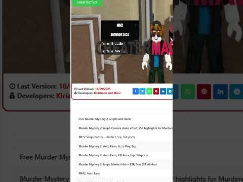 Murder Mystery 2 Scripts #roblox #scripting