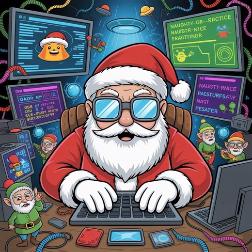 Santa’s Cyber Command Center – Funny Christmas Hacker Art - Etsy