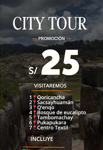 📍City tour Cusco Reservas ⬇️ 51 958607565 #citytourcusco #cuzco #tourscusco #tiktokcusco #cuscoperu