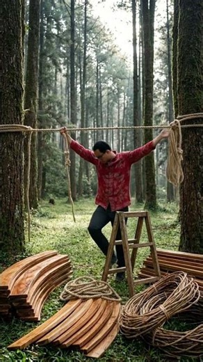 Building a Romantic Forest Swing 🌿❤️ | Dreamy DIY Nature Escape
