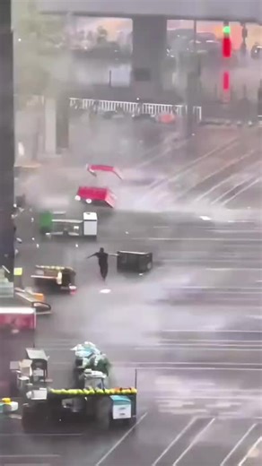 Dramatic Stormy Weather: Powerful Winds and Heavy Rain