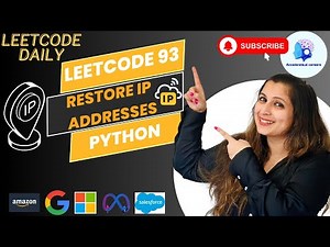 🔥 Leetcode 93. Restore IP Addresses - Python #faang #coding #codinginterviews 🚀