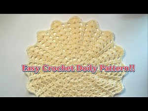 How to Crochet a simple doily!! #crochet #crochetdoily