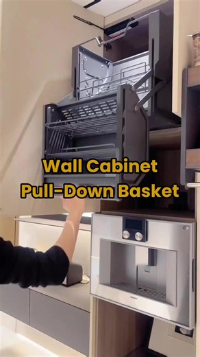 Easy Reach Wall Cabinet Pull-Down Basket Solutions