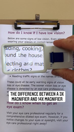9.3K views · 111 reactions | How different powered magnifiers work #LowVision #magnifier #reading #tool | Blind on the Move | Facebook
