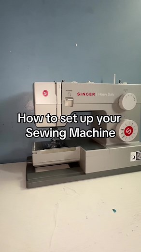 How to set Up your Sewing Machine! #sewing #sewingtiktok #sewingtutorial #howtosew Alrernate caption: How to wind your bobbin and thread your sewing machine to start sewing@Singer Sewing