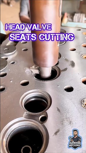 Head Valve Seat Cutting Process | Precision Machining Explained#engine # #mechanic #valve #shorts