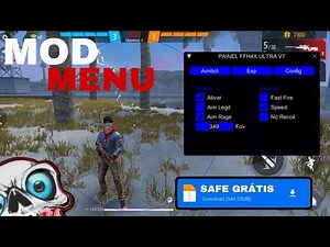 MOD MENU ATUALIZADO V7 FFH4X ULTRA ANTIBAN LINK MIDIA FIRE HS ON FREEFIRE PRO