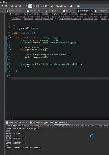 Simples, prático autenticador em Java.. nível iniciante!! pratique Java.. #coding
