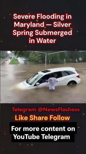 Severe Flooding in Maryland — Silver Spring Submerged in Water