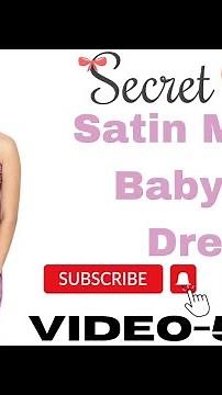 Satin Mauve Babydoll Dress | Secret Wish Satin Nighty | Satin Nightwear Collection |
