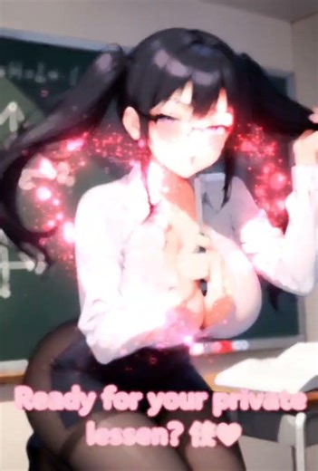 teacher waifu- Equation Tease & Pointer Lick #ai #animewaifu #animewaifu #cuteanimegirl #teacher