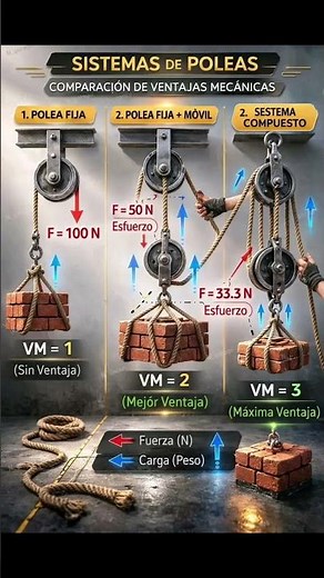 pulley system and comparison of mechanical advantages