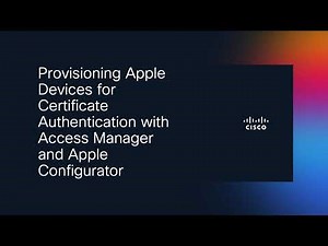 Provisioning Apple Devices for Access Manager and Apple Configurator (EAP-TLS)
