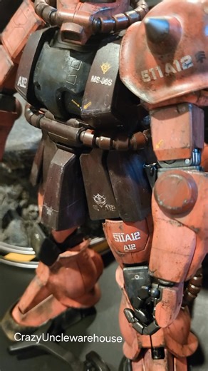 存放多年 終於開箱 PG 1/60 MS-06S ZAKU II 夏亞專用紅薩克II. 感謝彼得大師精湛戰損塗裝 #瘋狂大叔玩具倉庫 #crazyunclewarehouse #gumdan #ZAKU | 瘋狂大叔玩具倉庫